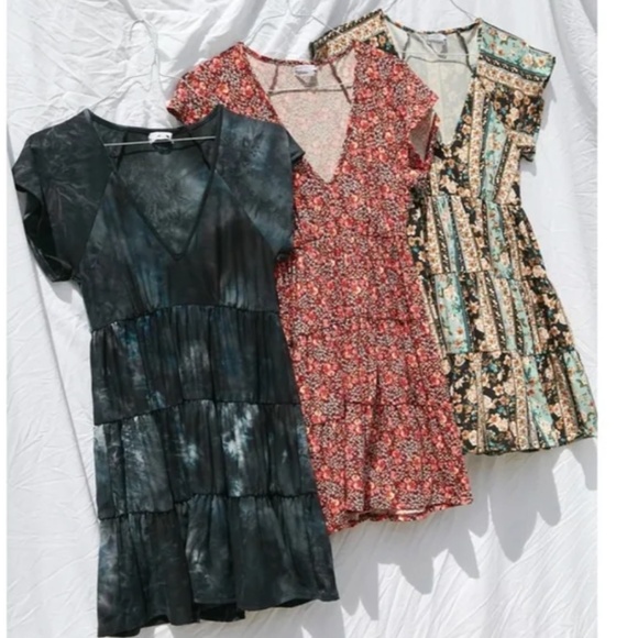UO Julia Ruffle Hipster Hippie Art Chic Glam Party Cute Girly Classy Mini Dress - Picture 6 of 7